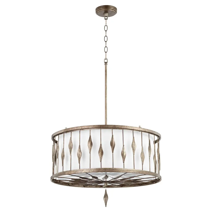 Cordon 6-Light Drum Pendant in Persian Gray - Image 1