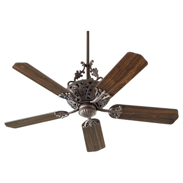 The Windsor 52" ceiling fan combines timeless traditional styling with practical functionality. Its intricate scrollwork and ornate detailing create a sophisticated focal point, while the 3-speed operation and reversible motor ensure year-round comfort in larger spaces. - alternate view