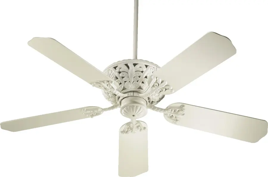 Windsor 52" Antique White Traditional Ceiling Fan