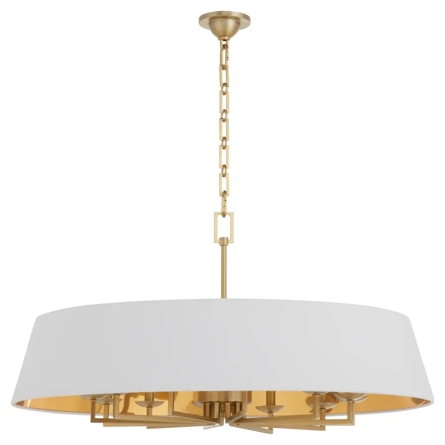 Karnes 36" 12-Light Pendant in Aged Brass - Image 1