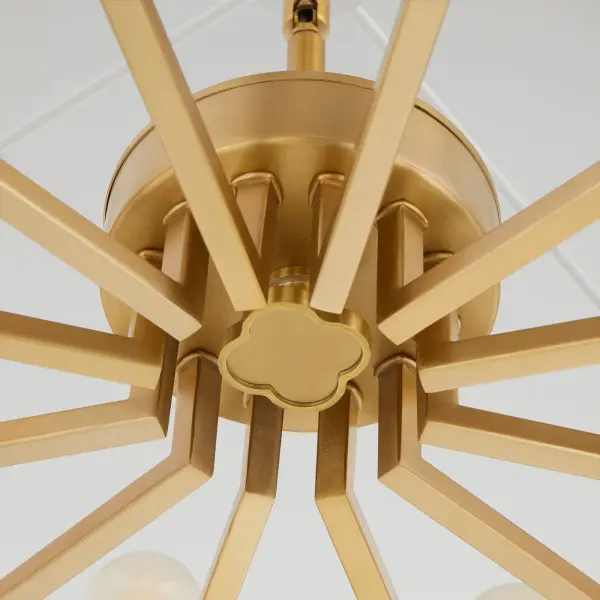 Karnes 36" 12-Light Pendant in Aged Brass - Image 3