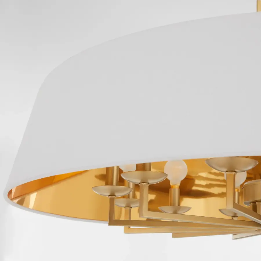 Karnes 36" 12-Light Pendant in Aged Brass - Image 4