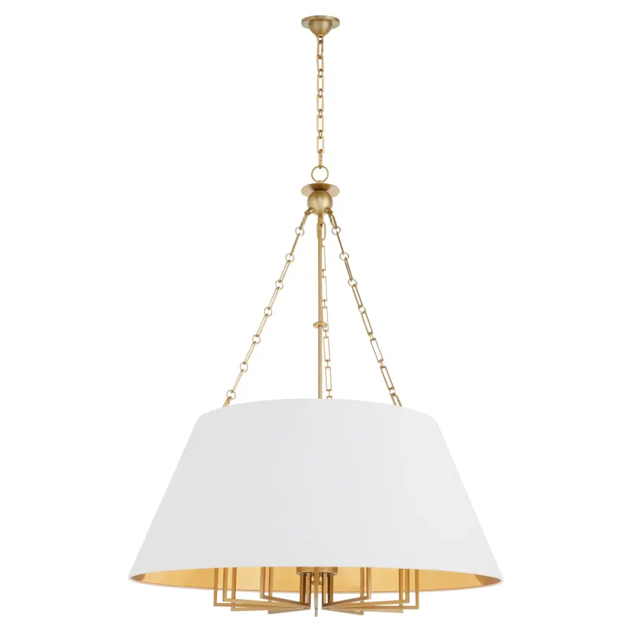 Karnes 42" 12-Light Pendant in Aged Brass - Image 1
