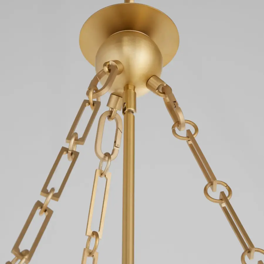 Karnes 42" 12-Light Pendant in Aged Brass - Image 4