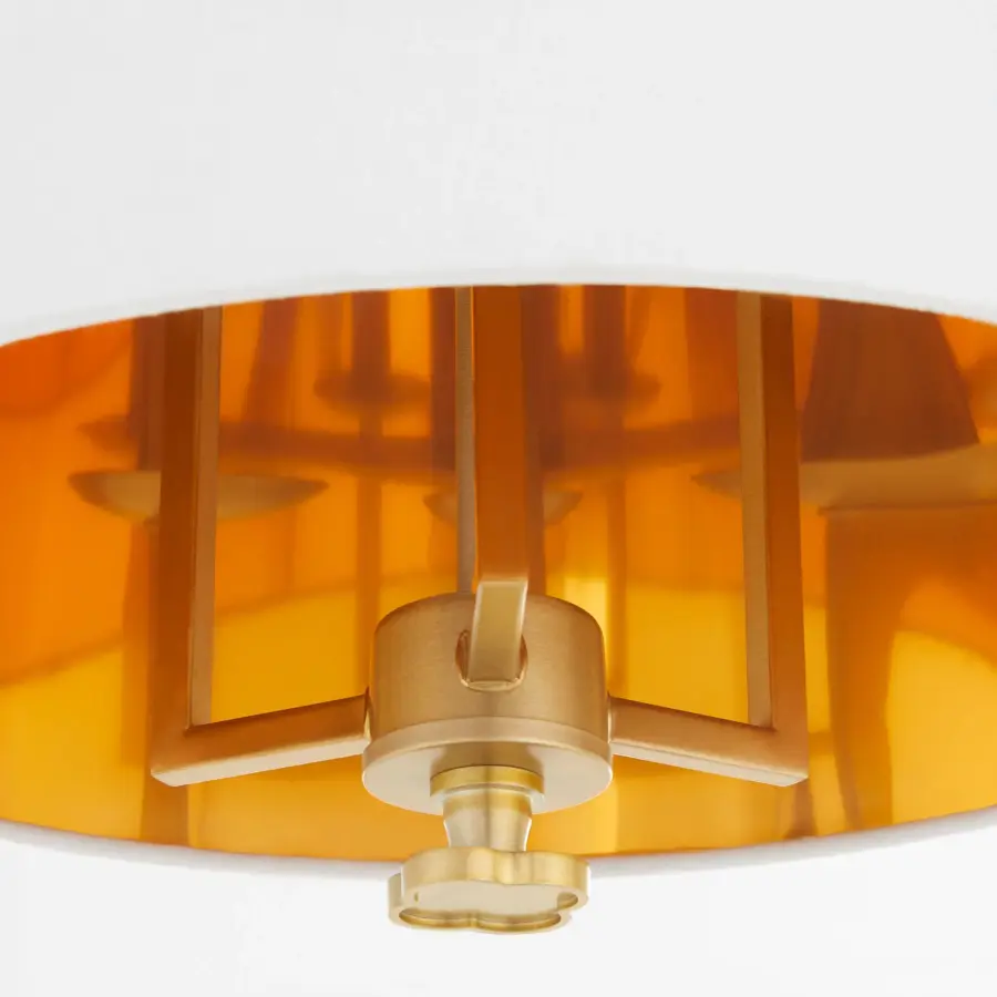 Karnes 15" 3-Light Pendant in Aged Brass - Image 3