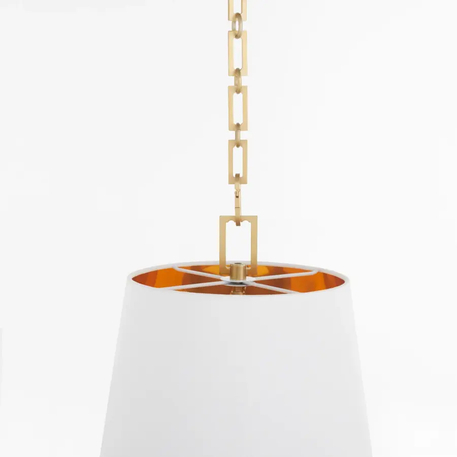 Karnes 15" 3-Light Pendant in Aged Brass - Image 4