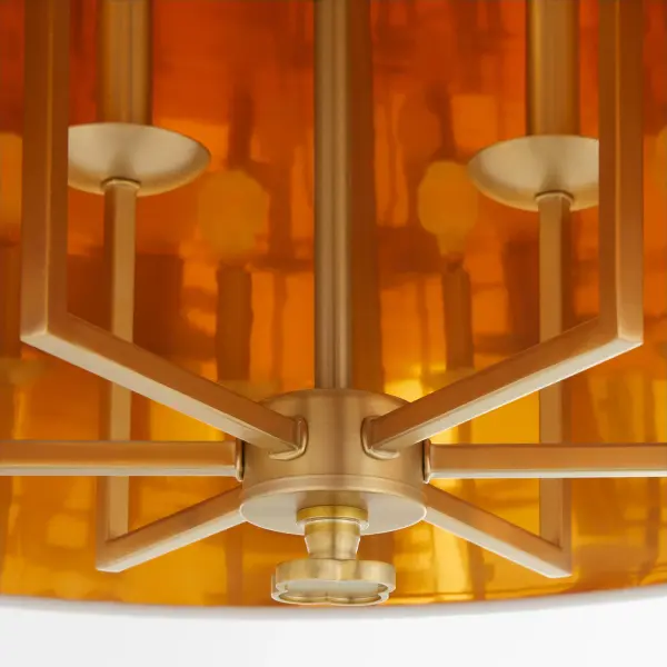 Karnes 26" 6-Light Pendant in Aged Brass - Image 4