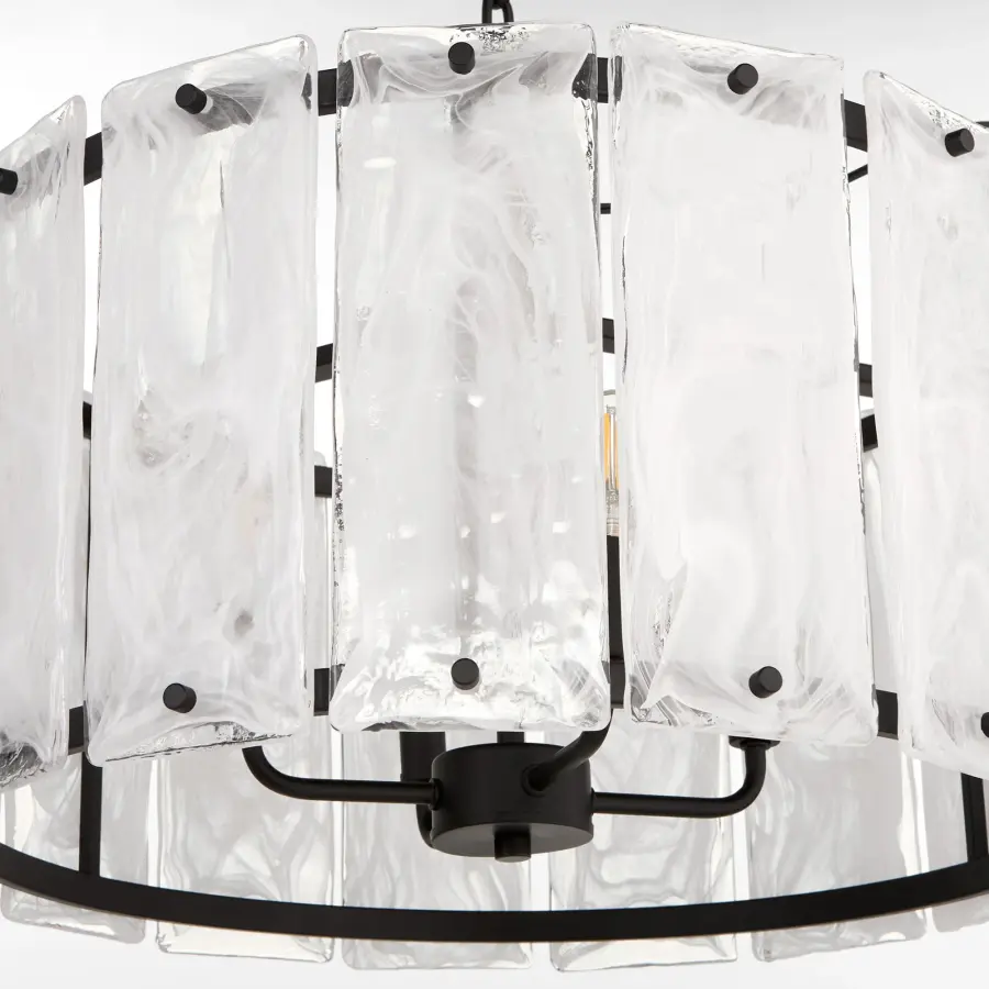 Striking Contemporary Pendant with Glacier-Inspired Glass Panels - Image 4