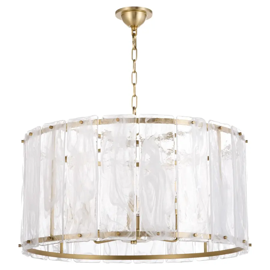 Prestige 8-Light Pendant in Aged Brass - Image 1