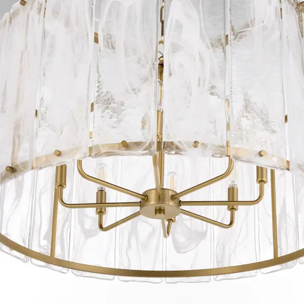 Prestige 8-Light Pendant in Aged Brass - Image 4