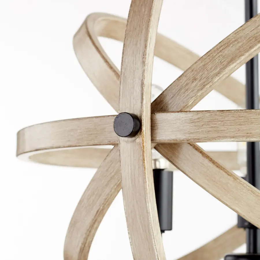 Driftwood 3-Light Sphere Pendant in Textured Black - Image 3