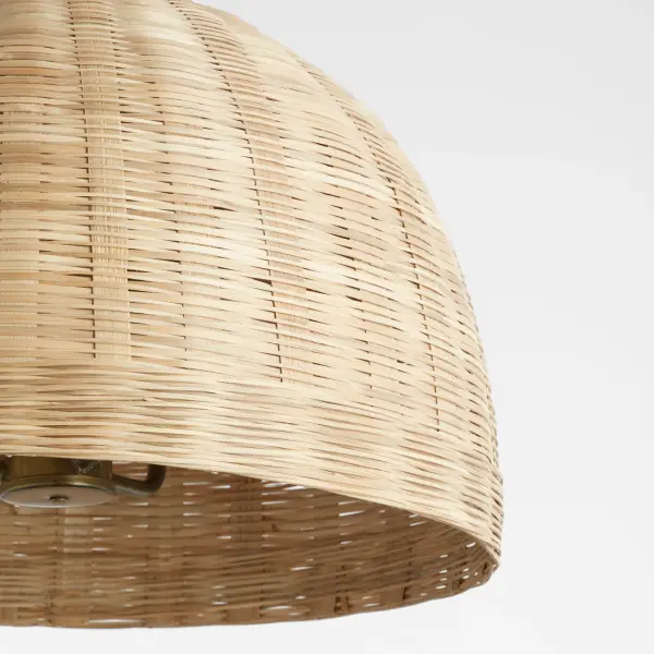 24" Wicker Bell Pendant in Artisan Brass - Image 4