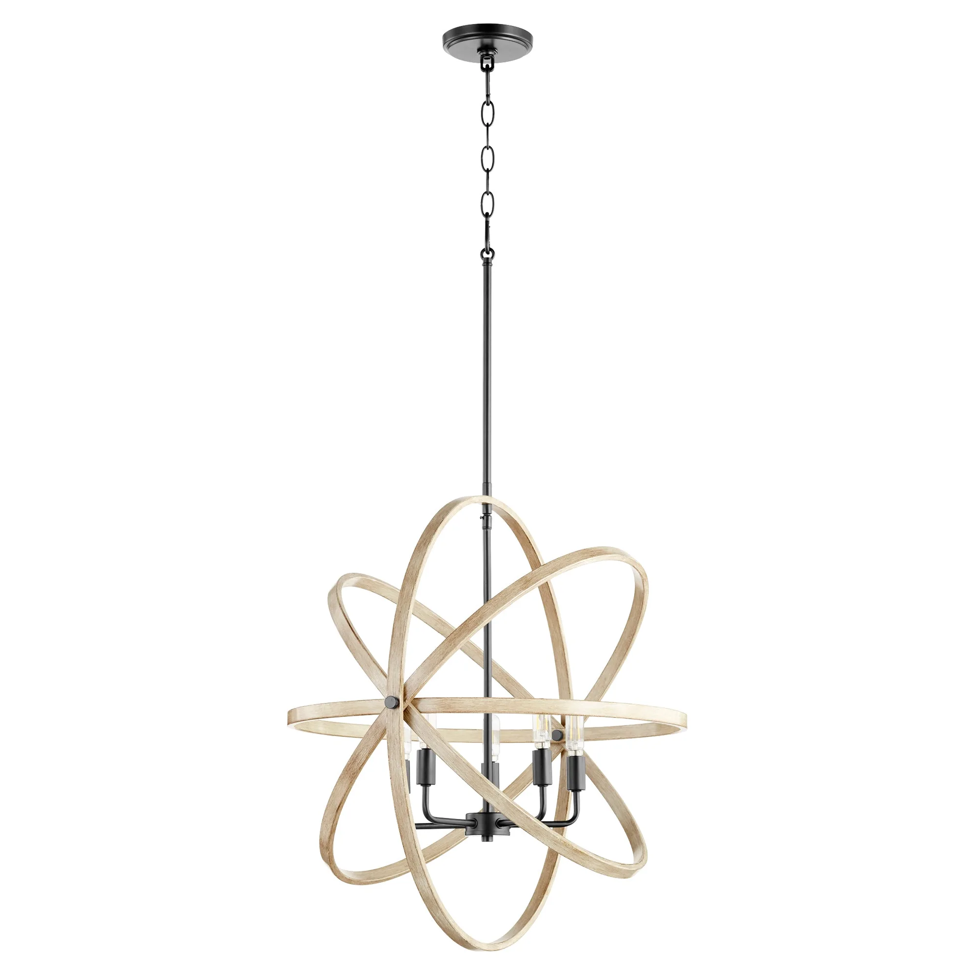 5 Light Driftwood Sphere - Textured Black