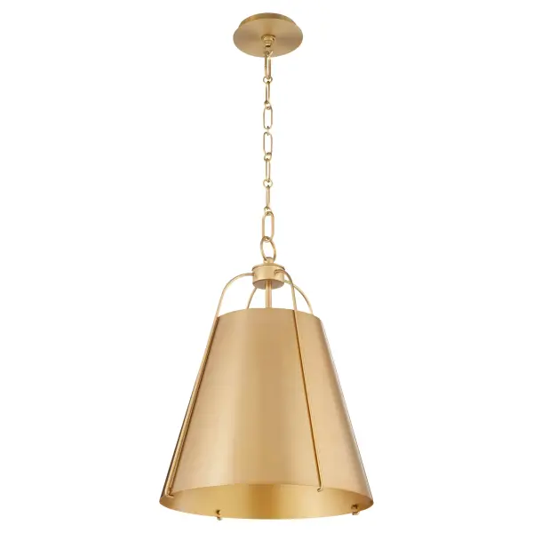 Ellen 15" Pendant Light in Aged Brass - Image 1