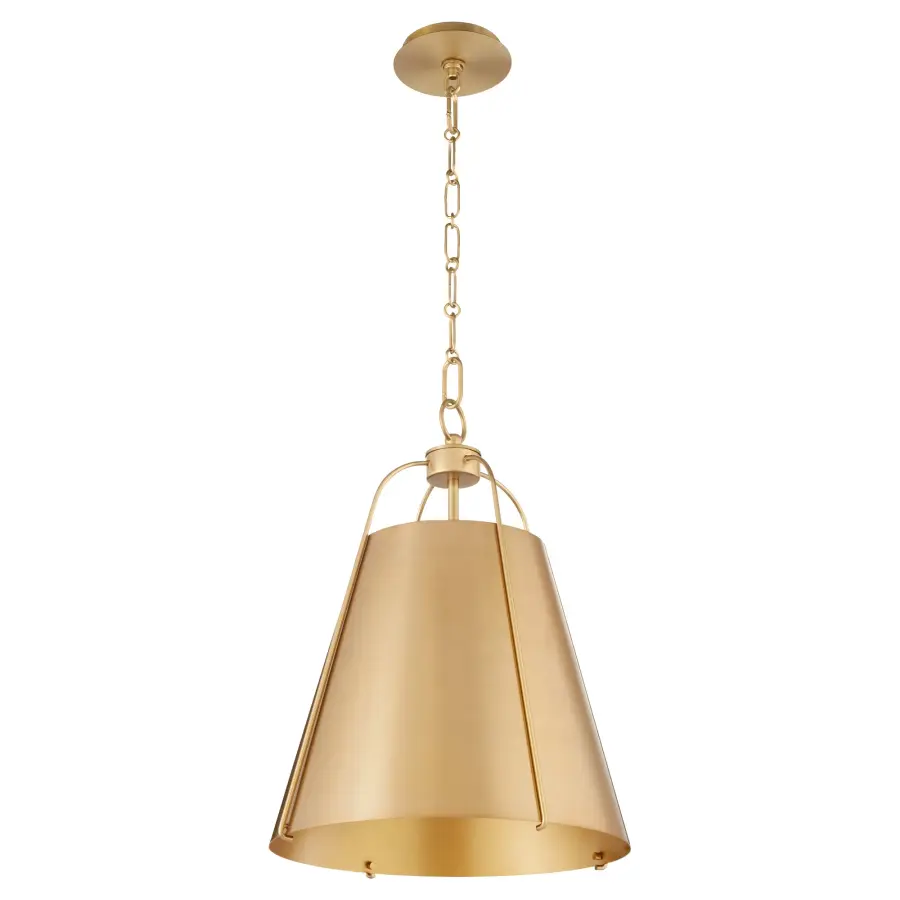 Ellen 15" Pendant Light in Aged Brass - Image 1