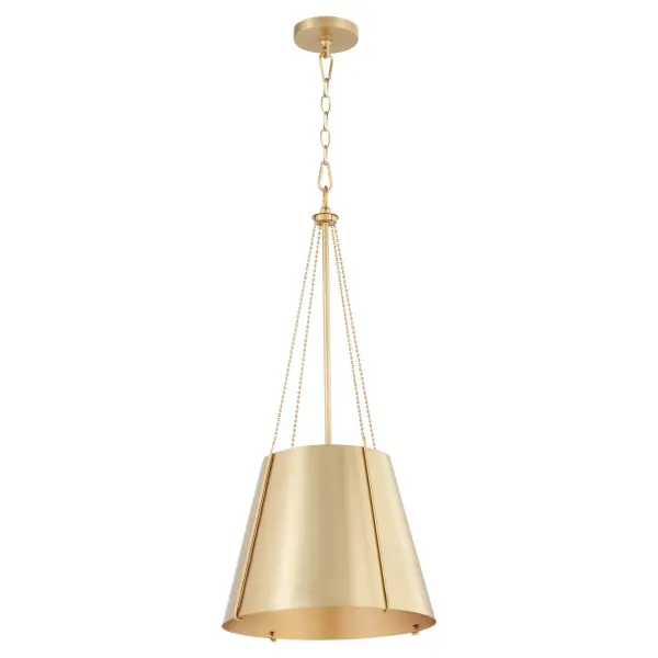 Denise 15" Pendant Light in Aged Brass - Image 1