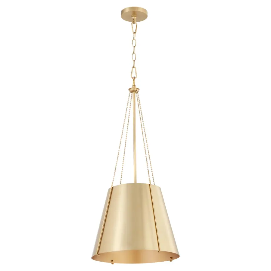 Denise 15" Pendant Light in Aged Brass - Image 1