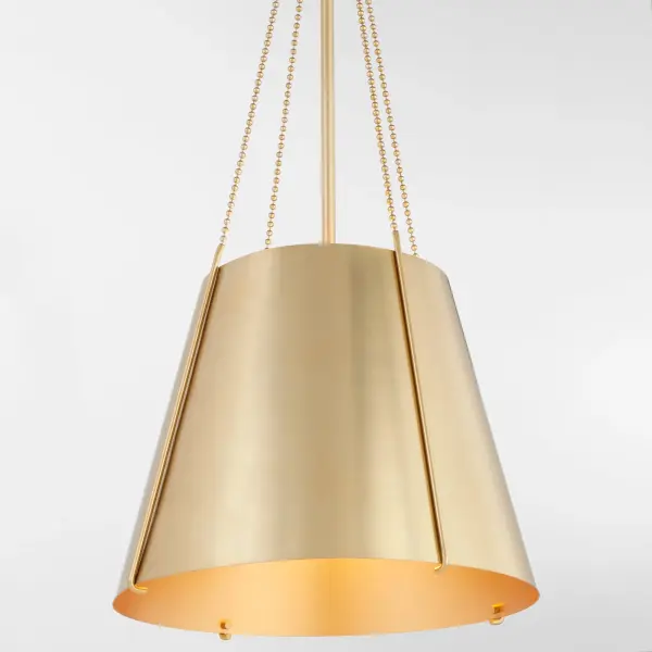 Denise 15" Pendant Light in Aged Brass - Image 3