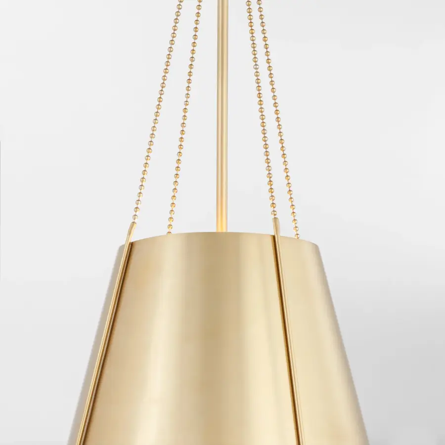 Denise 15" Pendant Light in Aged Brass - Image 4