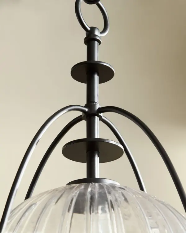 Alice 11" 3-Light Glass Pendant in Matte Black - Image 8