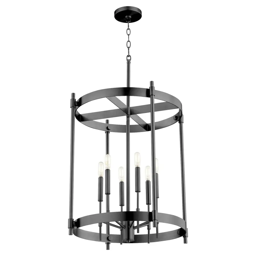 Hamilton 6-Light Entry Pendant in Matte Black - Image 2