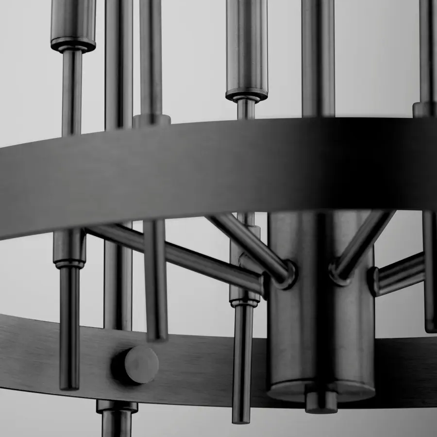 Hamilton 6-Light Entry Pendant in Matte Black - Image 3
