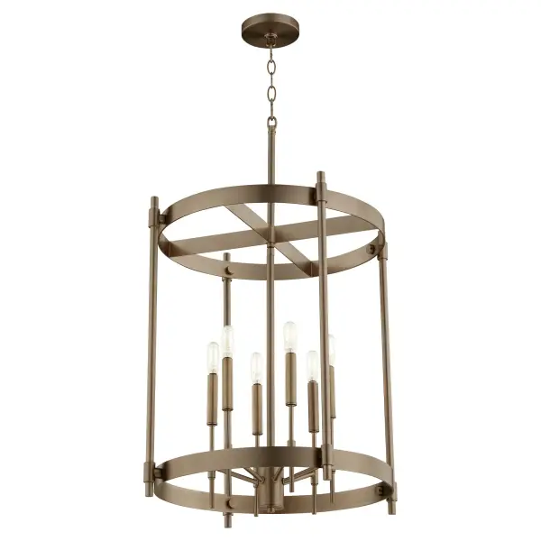 Hamilton 6-Light Entry Chandelier in Dark Brass - Image 2