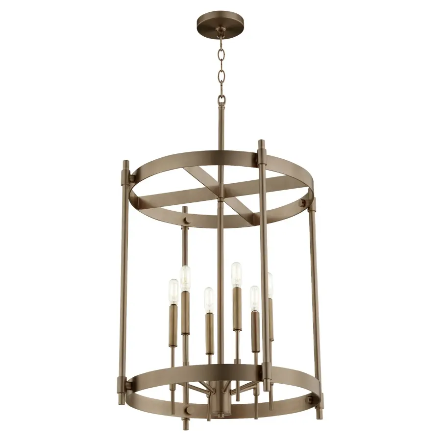 Hamilton 6-Light Entry Chandelier in Dark Brass - Image 2