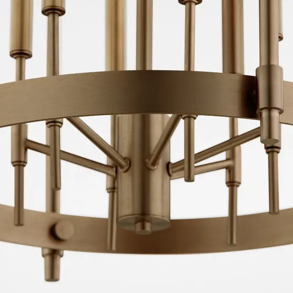 Hamilton 6-Light Entry Chandelier in Dark Brass - Image 3