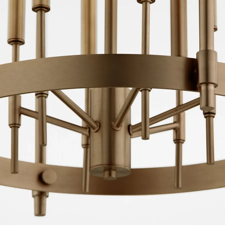 Hamilton 6-Light Entry Chandelier in Dark Brass - Image 3