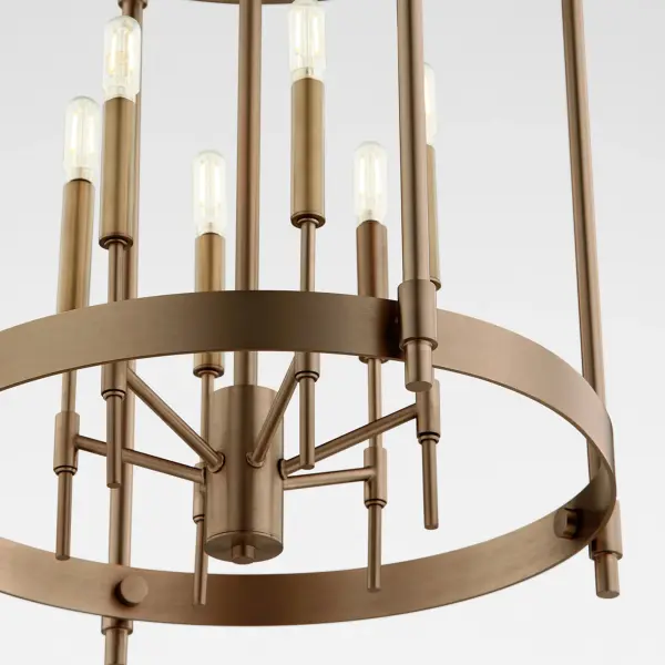 Hamilton 6-Light Entry Chandelier in Dark Brass - Image 4