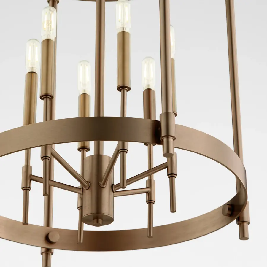 Hamilton 6-Light Entry Chandelier in Dark Brass - Image 4