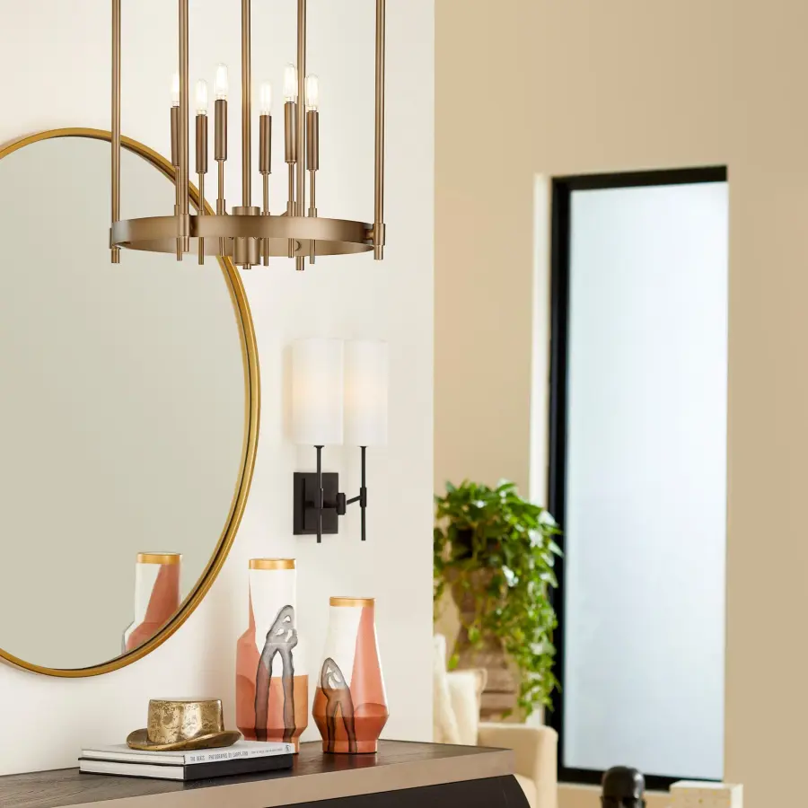 Hamilton 6-Light Entry Chandelier in Dark Brass - Image 5