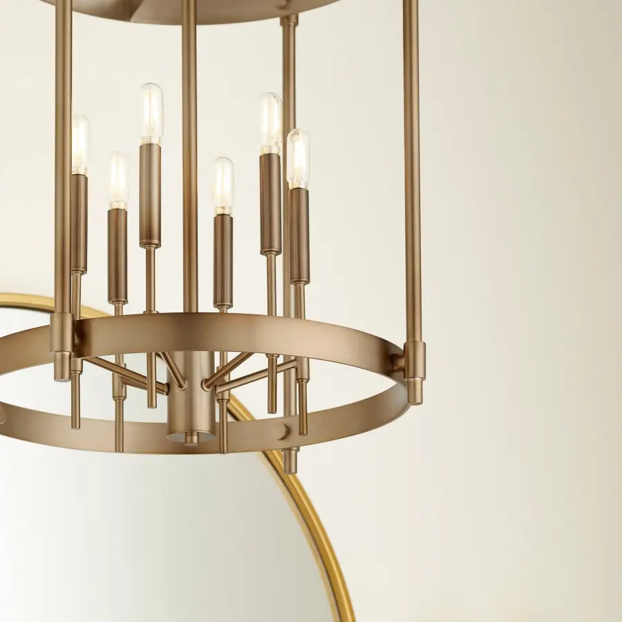 Hamilton 6-Light Entry Chandelier in Dark Brass - Image 6