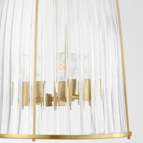 Alice 16" 3-Light Glass Pendant in Aged Brass - Image 5