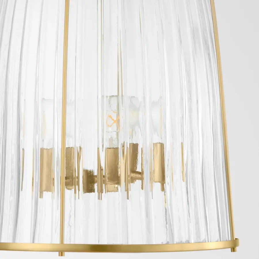 Alice 16" 3-Light Glass Pendant in Aged Brass - Image 5