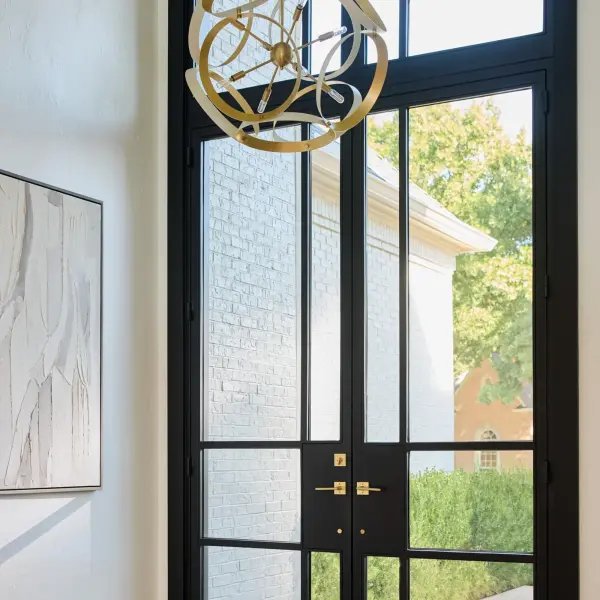 Sculptural Modern Pendant with Timeless Brass Accents - Image 5