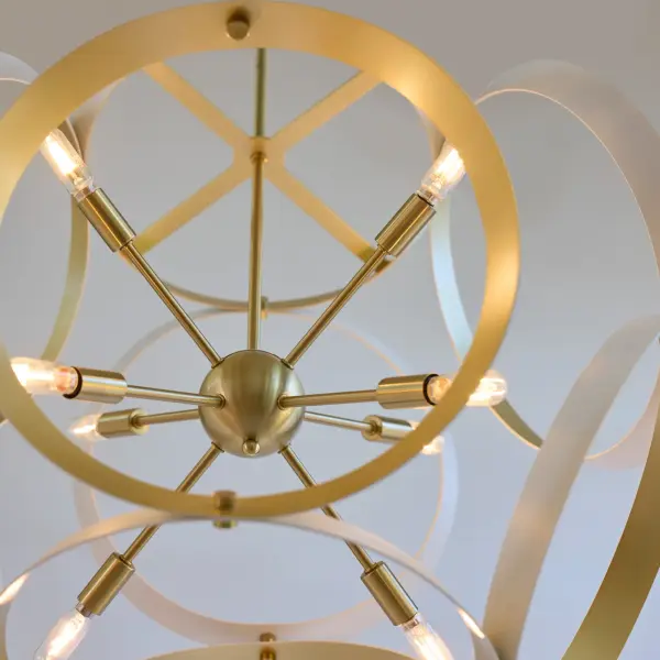 Sculptural Modern Pendant with Timeless Brass Accents - Image 9