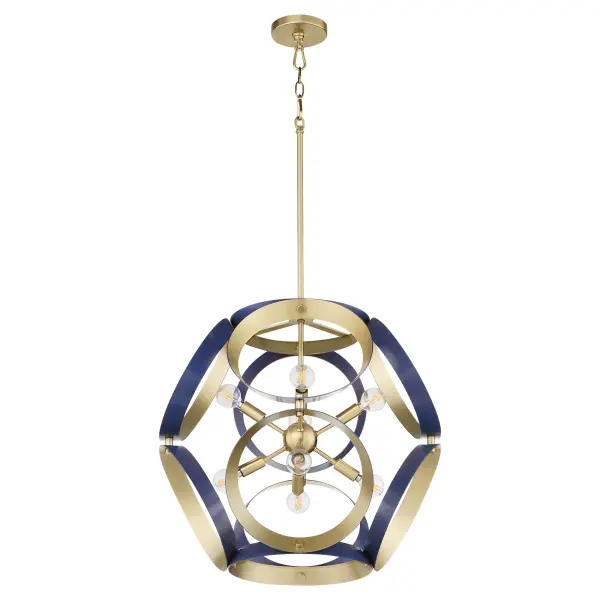 Sculptural Armillary-Inspired Pendant with Bold Geometric Design - Image 1