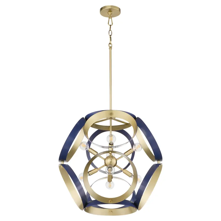 Sculptural Armillary-Inspired Pendant with Bold Geometric Design - Image 1