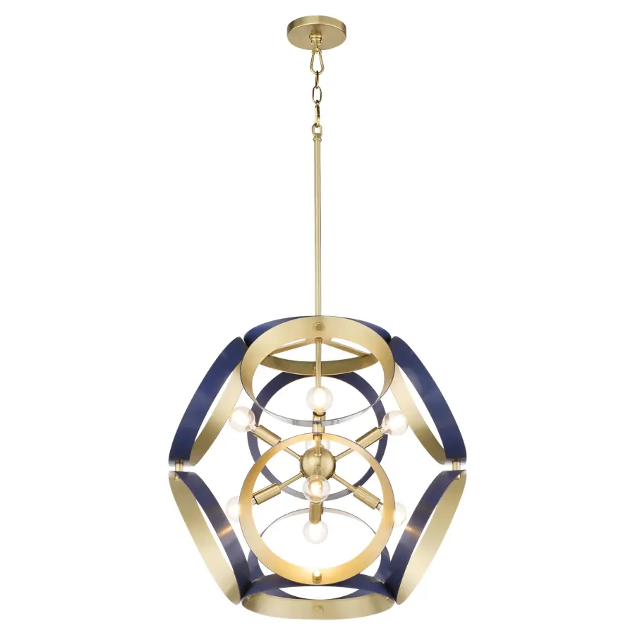 Sculptural Armillary-Inspired Pendant with Bold Geometric Design - Image 2