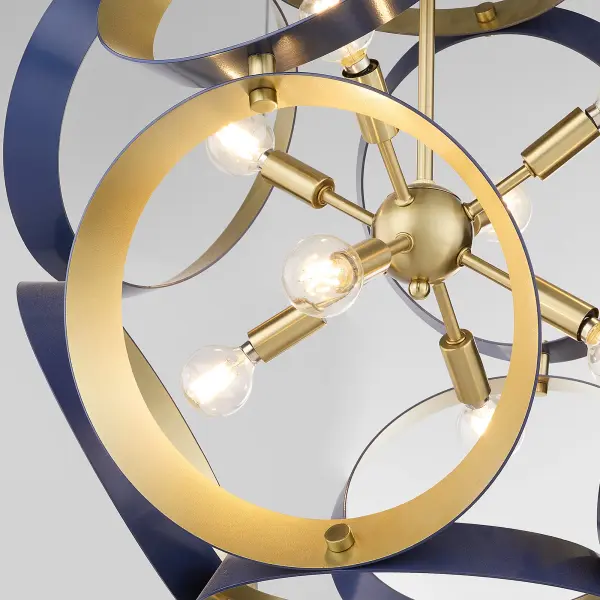 Sculptural Armillary-Inspired Pendant with Bold Geometric Design - Image 3