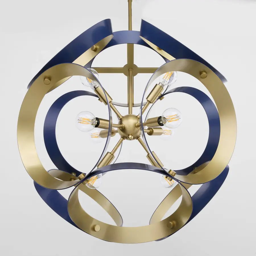 Sculptural Armillary-Inspired Pendant with Bold Geometric Design - Image 4