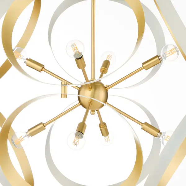 Sculptural Modern Pendant with Timeless Brass Accents - Image 4