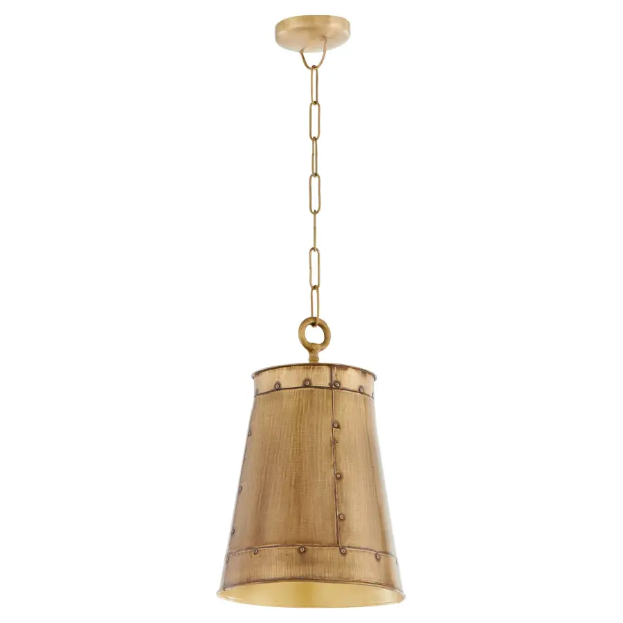 Artisan 11" Dome Pendant in Artisan Brass - Image 1