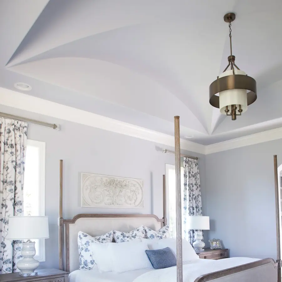 4 Light Dark Brass Pendant with Cream Linen Shade - Image 8
