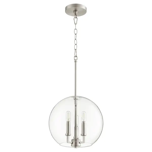 Satin Nickel Transitional Globe Pendant - Image 1
