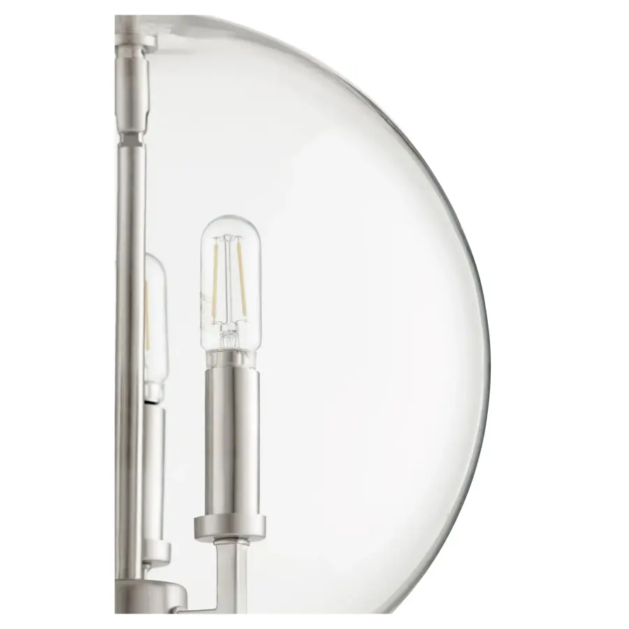 Satin Nickel Transitional Globe Pendant - Image 2