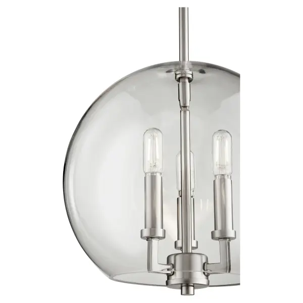 Satin Nickel Transitional Globe Pendant - Image 3