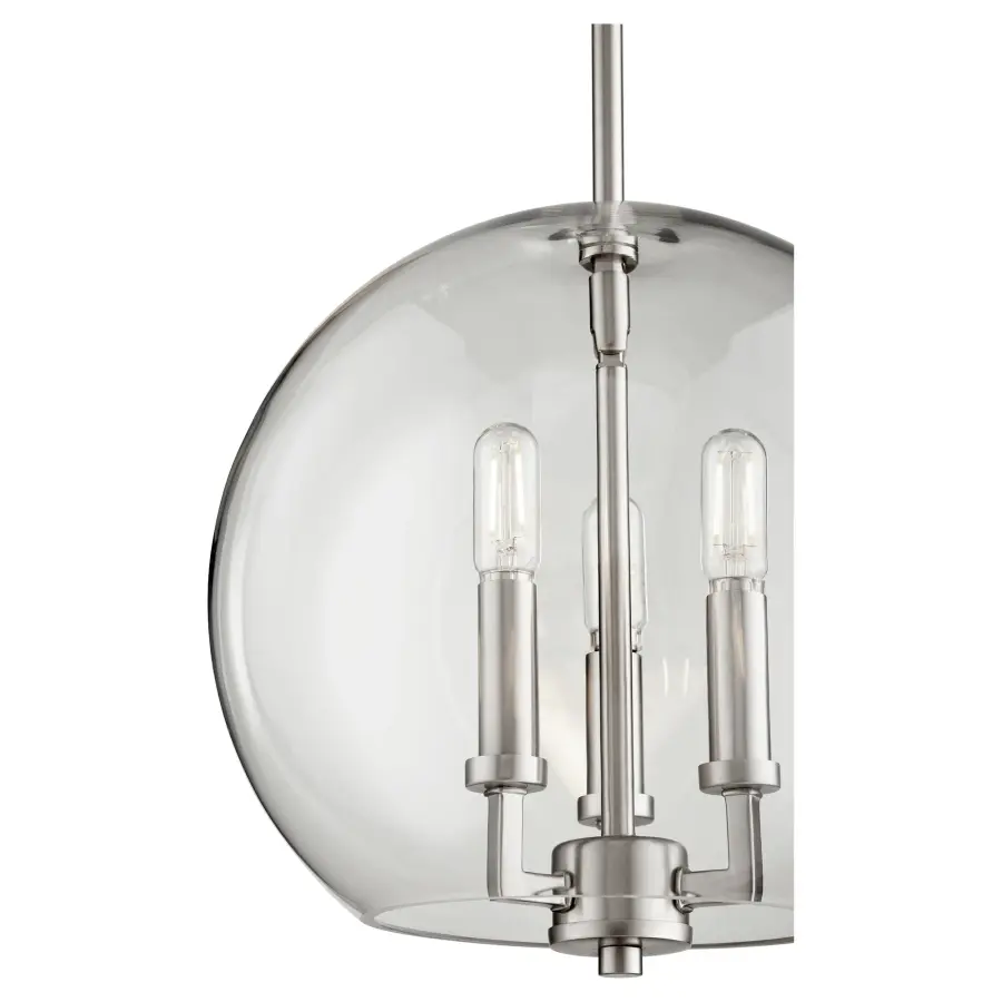 Satin Nickel Transitional Globe Pendant - Image 3